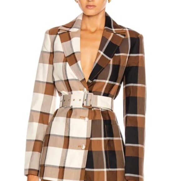 STAUD Jackets & Blazers - Staud | Pepper Coat in Dark Plaid